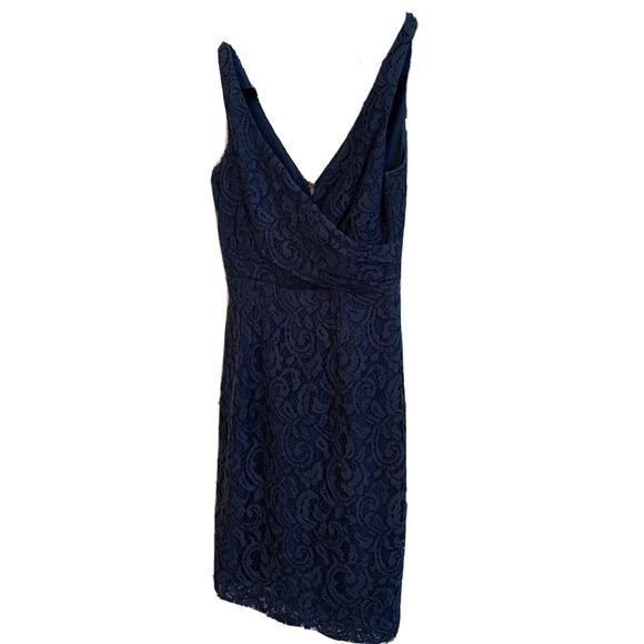 00 J.Crew Navy Blue Sleeveless Sara Dress Leavers Lace Acropolis 02890 - Picture 1 of 8
